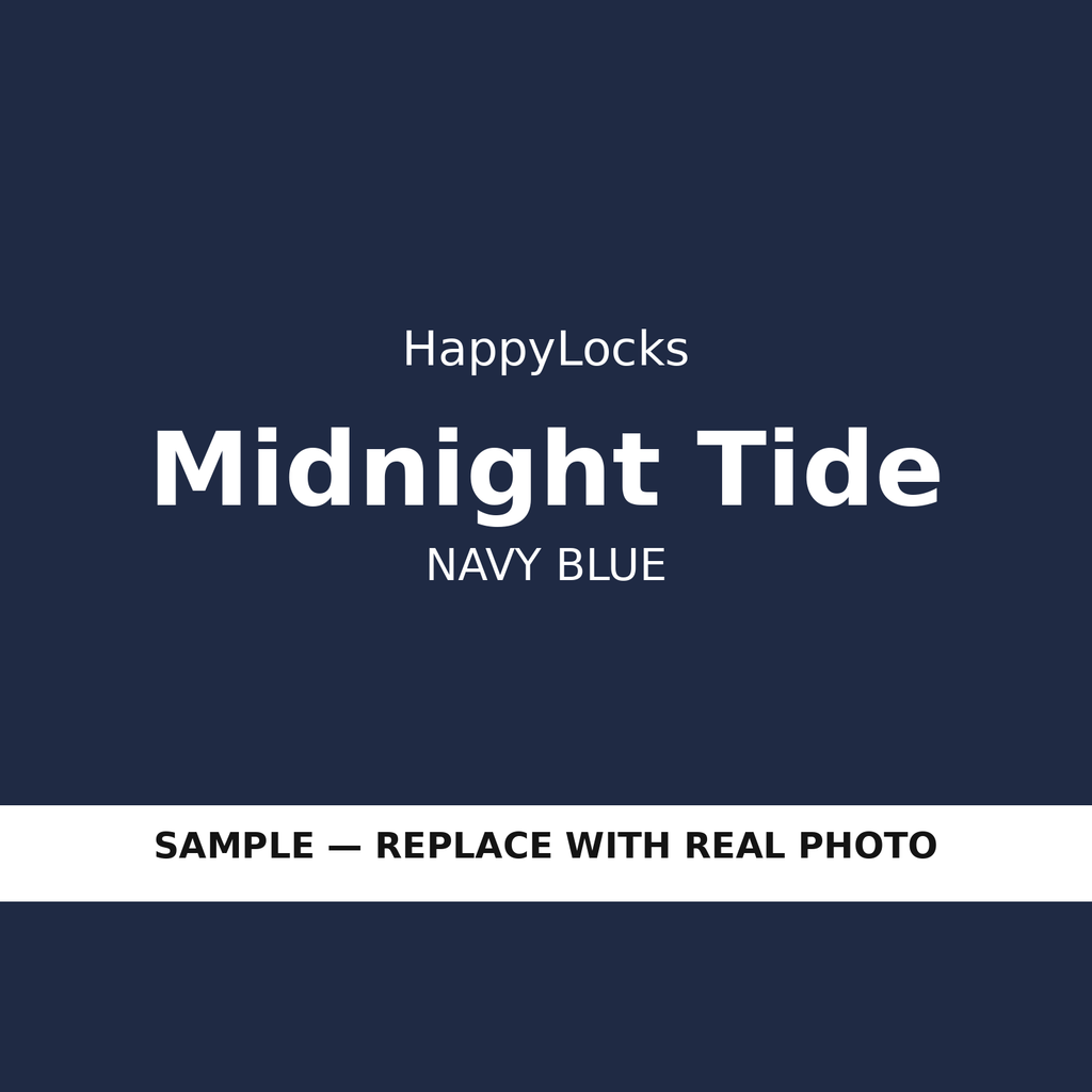 Shield Series — Deadbolt + Entry Lever in Midnight Tide (Navy Blue), high-gloss finish